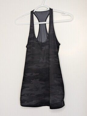 LULULEMON Black/GREY Camo Racerback Tank Top